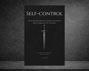 Stoic Self-control Poster | Minimalist Wall Art Emotional Discipline Philosophy Print - Etsy Canada