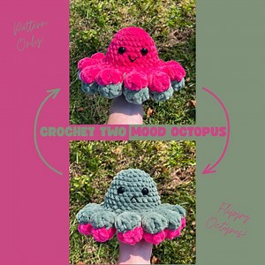 Crochet Flippy Reversible Octopus Pattern (two Mood Octo) US Crochet Terms Fidget Toy, Moody Octopus Crochet - Etsy Australia