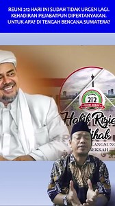 288K views · 5.1K reactions | Reuni 212 Hari Ini Sudah Tidak Urgen Lagi. Kehadiran Pejabatpun Dipertanyakan. Untuk Apa? Di Tengah Bencana Sumatera? #212 #reuni212 | Roji Saban | Facebook