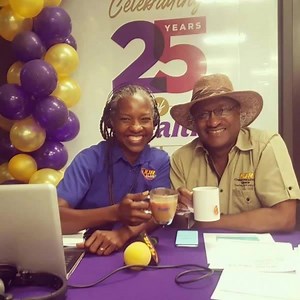 Look who is here! The Sunny Side Up crew from RJR 94 FM has joined our VM Wealth team at 53 Knutsford Boulevard in celebration of its 25th Anniversary. Welcome @rjr94fm! | VM Group
