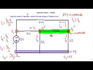 Supernode Analysis : Example 2