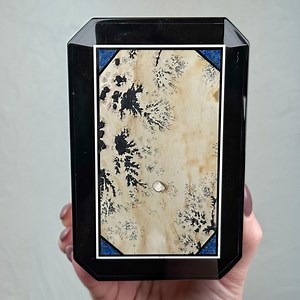 Tucson Find! - Picture Jasper & Black Serpentine Rectangle Box - #T4 - Etsy UK