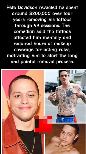 $200,000 to Remove Tattoos?! Pete Davidson Finally Explains 😮🔥 #celebrity