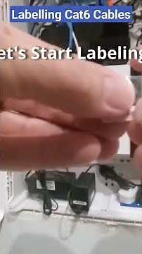 How To Label Cat6 Cables!