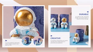 Space Pencil Holder：Astronaut Pen Pencil Stand for Office、Home Decoration - Desk Organizers and Accessories Resin Pen Holder as Gift for Boys and Girls