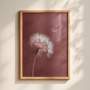 Blush Dandelion Wall Art Printable – Pink Botanical Digital Print – Minimalist Feminine Bedroom Decor – Romantic Nature Wall Art - Etsy UK