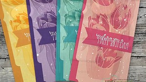 Create a set of monochromatic beauties with Crystal! ✨🌷 So quick and easy to do with this lovely Stamp & Stencil duo! https://unitystamp.co/hb0 | Unity Stamp Company