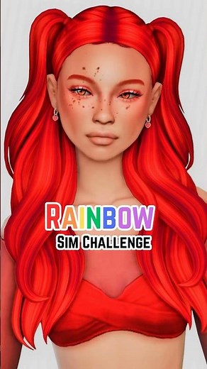 🌈 Rainbow Sims Challenge! Which color is your favorite? #sims4 #thesims #createasim #sims4cc