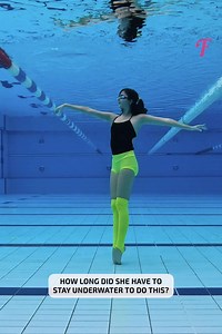 Underwater acrobatics by a charismatic gymnast | Fabiosa Hearty
