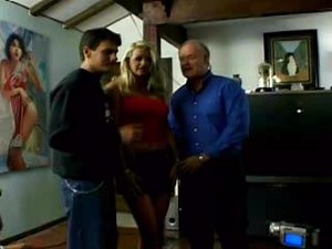 Naeve Blonde Gets Talked Into A Gangbang