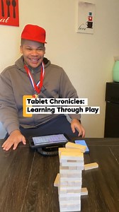 This is what our at-home ABA looks like. Jenga. Uno. Giggles. His tablet. Ste’ce aged out of services, and I randomly became a certified RBT around the same time. I did some baseline checks and realized he might be able to learn to read, count, and identify colors using his AAC device in ways we hadn’t tried before. So instead of worksheets or drills, we do this. He chooses the game. I follow his lead. Learning happens inside the play. This is called naturalistic teaching, and it’s been beautifu