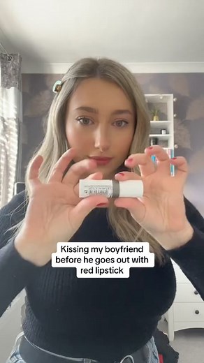 Kissing my boyfriend with red lipstick before he goes out 💄 #fyp #foryou #viral #prank #couple #chloandmatt #couple #funny #love #couplecomedy #couplelife #couplereels #reelschallenge #reelsfypシ #reelsvideo #reelsviralシ #family | Jesica B. Boone