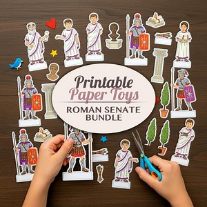 Roman Senate Printable Paper Model | Ancient Rome History Cut Out Craft Activity - Etsy
