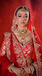 24K views · 87 reactions | Every shade of red tells a story of culture, strength, and elegance,making this moment feel powerful, graceful, and beautifully unforgettable ♥️♥️ Makeover: Sparkle By Lamia Jewellery: Traditional Jewellery Saree: OSHIN | Traditional Jewellery | Facebook