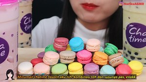 6.3K views · 141 reactions | ASMR BOBA BUBBLE TEA, RAINBOW MACARON  CHATIME BOBA MILK TEA, TARO, MATCHA TEA LATTE EATING SOUNDS #NurikuASMR | Nuriku ASMR | Facebook