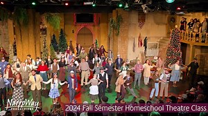 We’re so thrilled to have 117 teens take the stage for their semester finale, "Jingle in the City!" Two shows down today, and two more to go tomorrow. A huge shoutout to these incredible kids for their dedication and hard work! (And to their leaders!) #homeschooltheatreclass #goodteenagers #strivingforexcellence⭐️ | NarroWay Productions