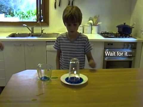 How to perform the match in a glass science experiment