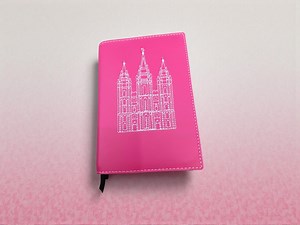 Bright Pink Regular Size LDS Quad Simulated Leather With Salt Lake Temple Scripture Cover, LDS Scripture Slipcover, Pink Scriptures - Etsy