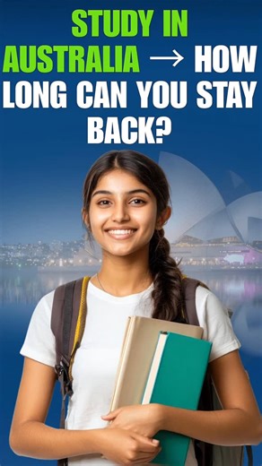 ❓ Common Question: How long can you stay back in Australia after studying? 📚 The stay-back period in Australia depends on your course and city. Bachelor or Master by Coursework → 2–3 years post-study work visa Master by Research → 3 years PhD → 4 years 🌏 And if you study in a regional city → you may get an extra 1–2 years stay back 💡 Simple words: Your degree location decide your post-study work visa duration. ✅ #StudyInAustralia #PostStudyWorkVisa #AustraliaEducation #StudentVisaTips #StudyA