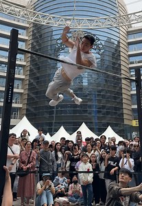 쇼핑몰 시선 다 뺏어간 남자 ㄷㄷ😎Calisthenics Reactions In The Mall😱 #리액션 #calisthenics #행사 #streetworkout #철봉묘기