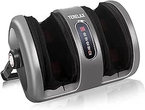 TERELAX Shiatsu Foot Massager Machine Deep Tissue Massage with Deep Kneading and Heat Air Compression Improves Circulation for Foot Leg Calf Arm Ankles for Men Women Christmas