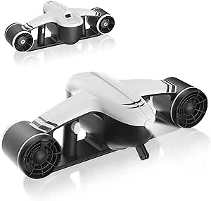 Underwater Scooter - Dual Propellers & Motors, 164FT Waterproof, 3 Speed Switching, Temperature Sensor, Water Scooter with Camera Mount, Sea Scooter for Kids/Adults, Ideal for Scuba Diving