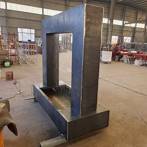[Hot Item] 6FT Corten Steel Rain Curtain Custom Fountain Backyard Metal Water Features