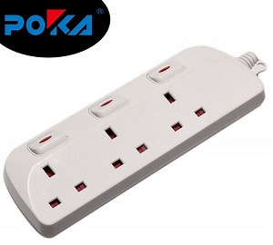 [Hot Item] 3 Way 13A British Standard Extension Socket with Individual Switches