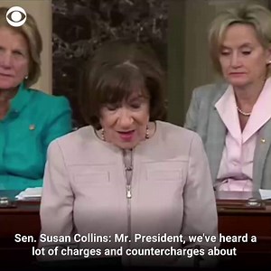 Sen. Collins explains why she is voting "yes" for Brett Kavanaugh: "He has been an exemplary public servant, judge, teacher, coach, husband, and father ... I will vote to confirm Judge Kavanaugh." https://cbsn.ws/2NqDXPz | CBS News