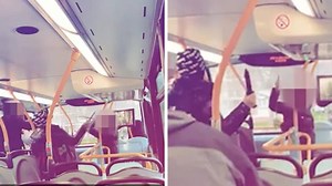 Terrifying video shows teens fight with sword and knife in London bus brawl | LBC