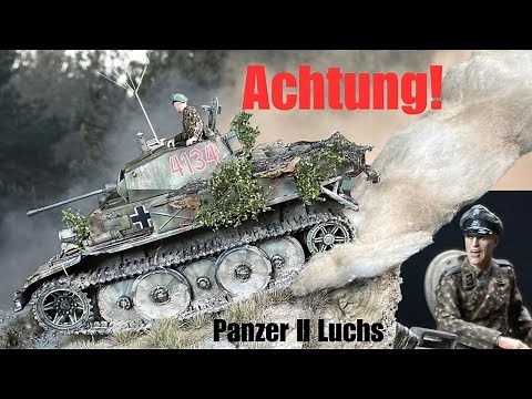 Realistic diorama building Luchs German tank WW2 Border model bt-018 1/35