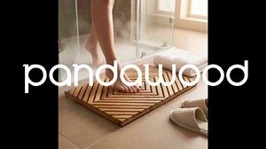 Teak Shower Mat for Inside Shower 22x15 - Premium Teak Wood Bath Mat Non Slip - Wooden Shower Mat for Outdoor - Heavy Duty Teak Bathroom Floor Mat for Bathtub Sauna