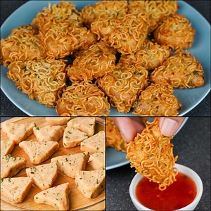 Crispy Potato Snacks Recipe | Noodles Potato Triangle | Vegetable Noodles Snacks | N'Oven - Cake & Cookies