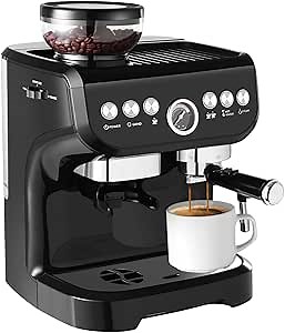 Barista Express Espresso Machine,19Bar Professional Coffee And Latte cappuccino Maker Machine With Milk Frother Espresso Grinder