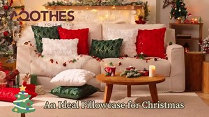 AQOTHES Christmas Tree Green Red Throw Pillow Covers 18x18, Soft Faux Fur Sequins Throw Pillows for Couch Sofa Bed Room Cushion Covers Holiday Decorations