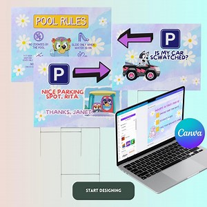 Playful Pool & Yard Party Signs (24×18) | Instant Download - Etsy Canada