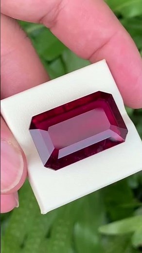 48 Carat JUMBO Natural Rubellite — Emerald Cut 💎A bold statement gem with rich color exceptionalsize