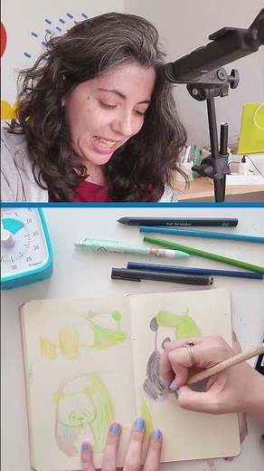 1 hour drawing 🐼 #drawingprocess #sketchbookart