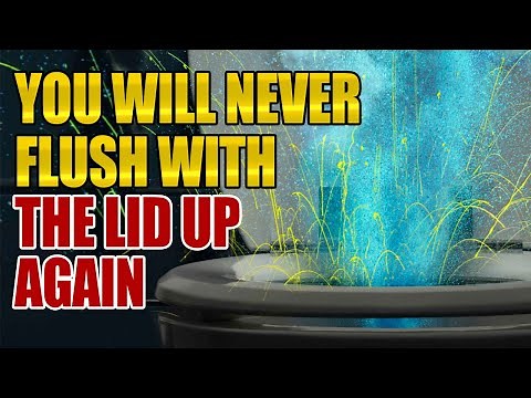 Here's What Happens When You Flush The Toilet With The Lid Up!