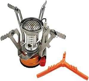 Portable Backpacking Stove, Piezo Ignition Lightweight Small Camping Stove for Outdoor Backpacking, Hiking and Camping