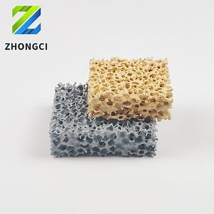 [Hot Item] Customized Microporous Ceramic Alumina or Silicon Carbide Foam Filter Porous Square Round Ceramic Filter