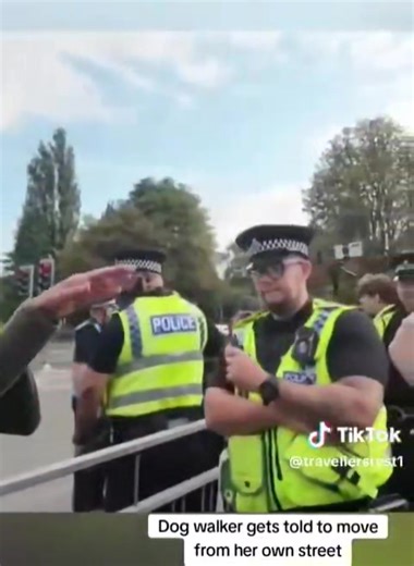 Why are the Left never charged with "harassment, alarm and distress" crimes? A woman walking her dog in a protest area is brushed off by police after she objects to be called a Nazi. They even make her walk on a detour to get back. | Traditional Britain Group - Lifeboat