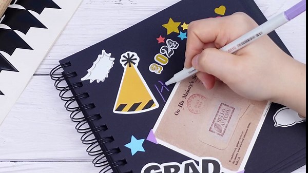 Saypacck 80 Pages Graduation Scrapbook Kit 8 x 8 Inch Photo Album Book of 2026 Graduation Sign in Book for Guests with Markers Stickers 10 Pens for Senior Congrats Grad DIY Memory Gifts Party Supplies