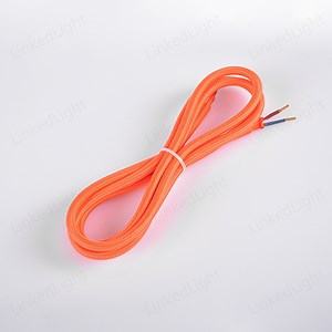 [Hot Item] Orange UL Cotton Covered Knitted Braided Electric Wire Cable Manufacturer