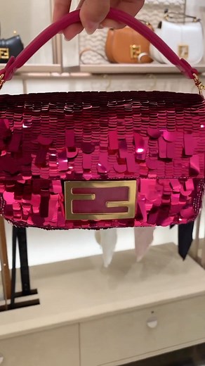 38K views · 67 reactions | Adorned with pink sequins, this @fendi mini Baguette bag is priced at $3,490 and also available in dark blue or dove gray. Shop via the link in our bio! Hot! Or Hmm….? * #fashionbombdaily #fendi #bombaccessories  @youdeserveit.roosevelt Blogged by @limo_x | Fashion Bomb Daily | Facebook