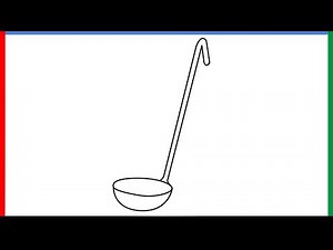 How to draw a Ladle step by step for beginners