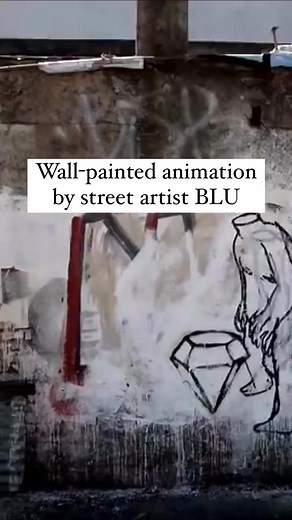Meet Blu, an Italian street artist whose powerful work has been captivating cities for years. Using white housepaint and bold black outlines, Blu’s art features transformative figures with a social and political edge. His murals adapt to the city’s architecture and political climate, always within a space of creative freedom. Blu’s impact has extended to museums and galleries, although not always without friction. Invited to paint for the Museum of Contemporary Art in San Francisco, his mural wa