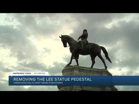 Removing the Lee statue pedestal