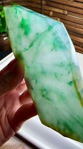 5.7K views · 401 reactions | Myanmar grade A raw jadeite stone price:1366usd 冰飘花超大牌子，可取正装牌型，出多件，满满性价比，尺寸135.3-66-7mm | Myanmar jadeite jade pendant | Facebook