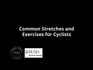 Are you an avid cyclist? Check out these common stretches and exercises, demonstrated by @RushPhysicalTherapy to help reach optimal performance. ⁠ ⁠ Stretches: ⁠ • Figure 4 stretch: targets your glutes to prevent musculature from getting overly tight when lifting your butt off of the seat and continuing to pedal⁠ • Quad stretch: lying on your stomach allows your quad to be positioned on a flat surface/plane in order to get an optimal stretch ⁠ • 3-way hamstring stretch: targets each side of your